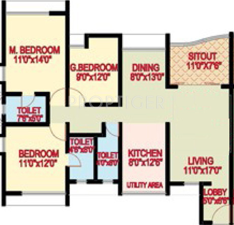 Nanded Asawari (3BHK+3T (1,353 sq ft) 1353 sq ft)