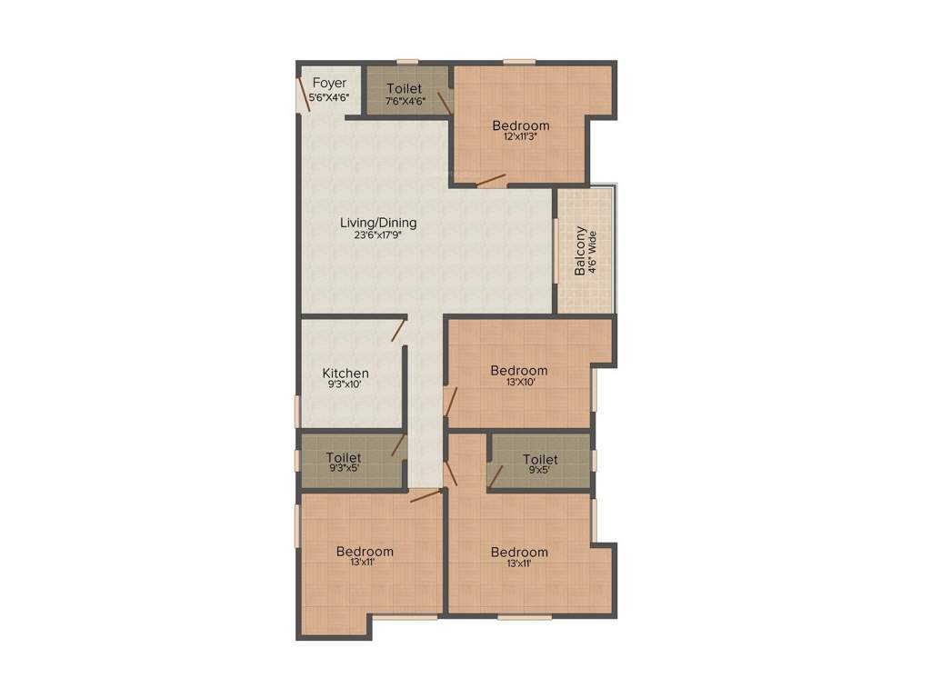 Banyan Sunland Residency (4BHK+3T (2,000 sq ft) 2000 sq ft)