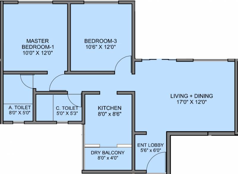 Pinnacle 9 Sadashiv (2BHK+2T (1,116 sq ft) 1116 sq ft)