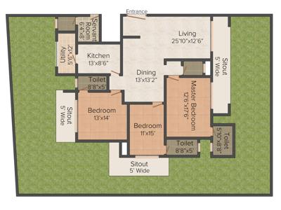 Elegant Solitaire (3BHK+3T (2,290 sq ft) 2290 sq ft) Elegant Solitaire (3BHK+3T (2,290 sq ft) 2290 sq ft)