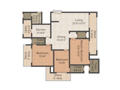 Elegant Solitaire (3BHK+3T (2,400 sq ft) 2400 sq ft) Elegant Solitaire (3BHK+3T (2,400 sq ft) 2400 sq ft)