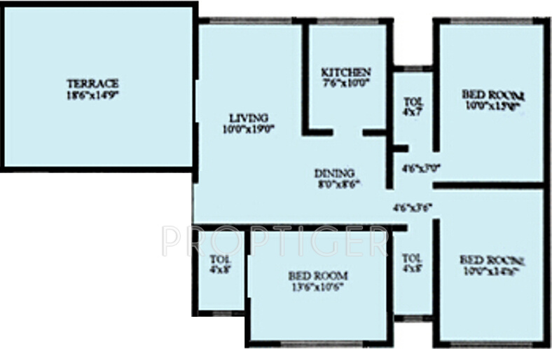 Rizvi Victory House (3BHK+3T (1,394 sq ft) 1394 sq ft)