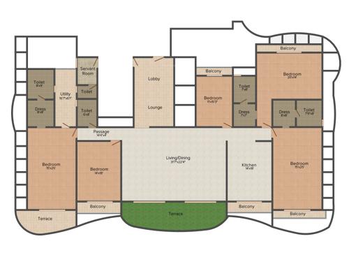 Ellora Castle (5BHK+5T (6,900 sq ft)   Pooja Room 6900 sq ft)