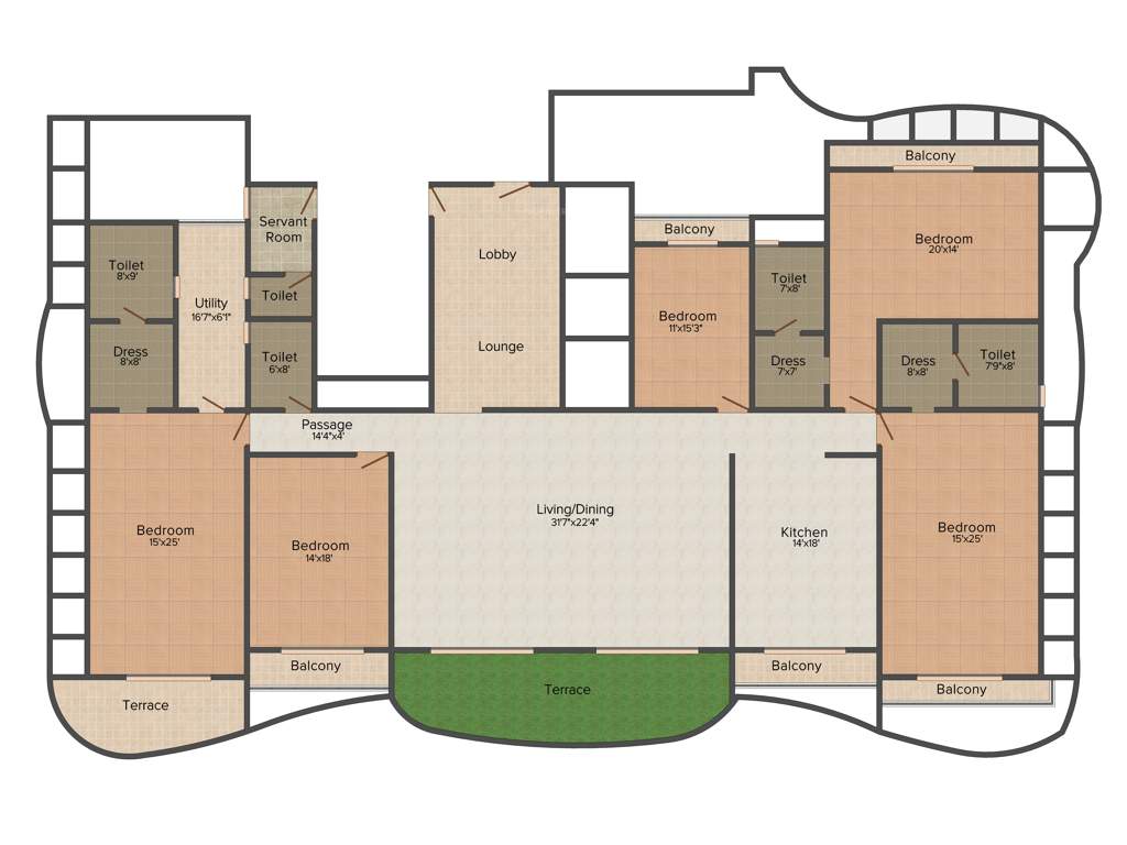 Ellora Castle (5BHK+5T (6,900 sq ft) Pooja Room 6900 sq ft)