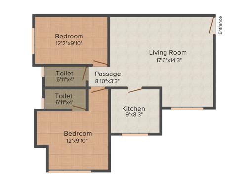 Shree Laxmi Shreeji Tower (2BHK+2T (1,150 sq ft) 1150 sq ft)