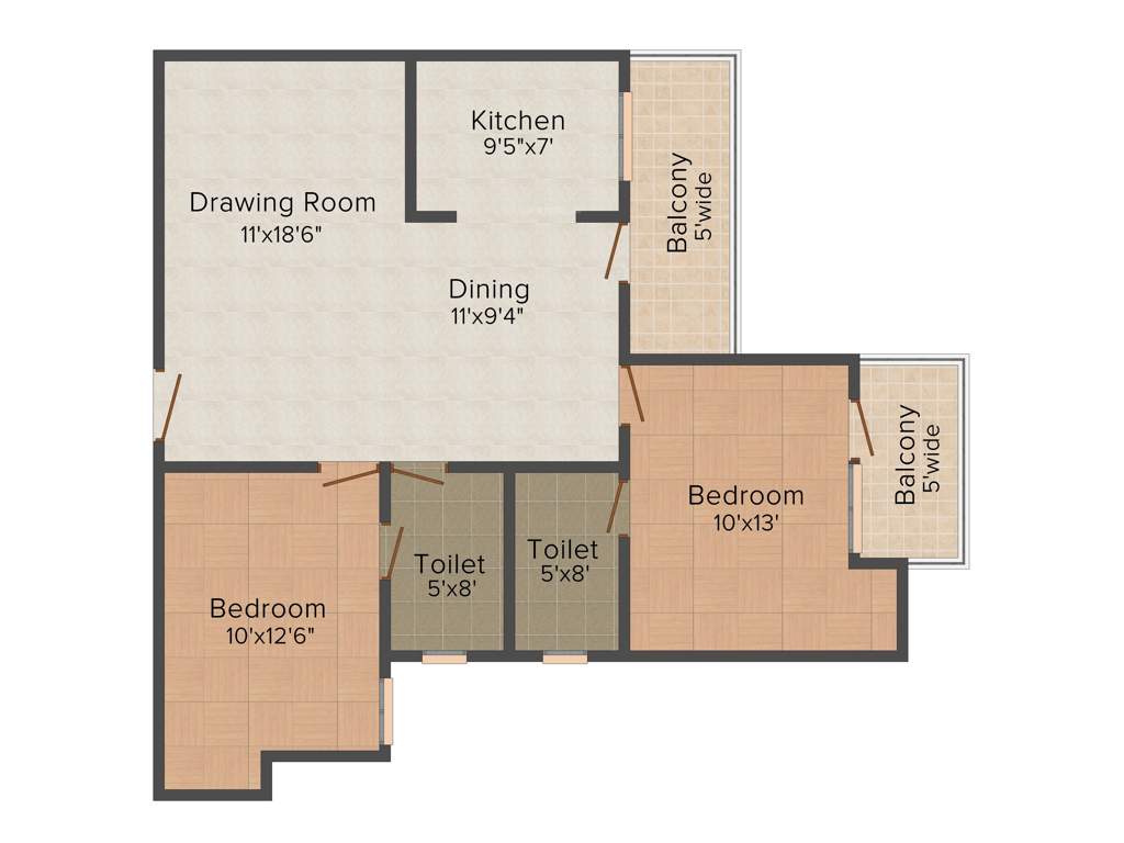 VVIP Addresses (2BHK+2T (1,230 sq ft) 1230 sq ft)