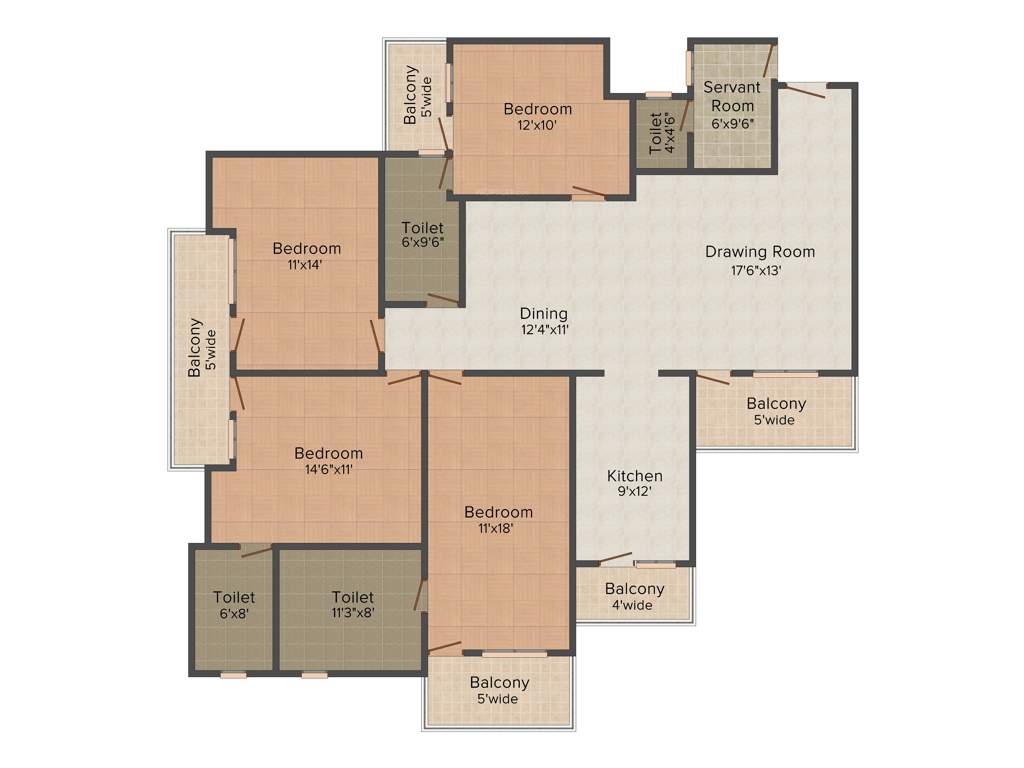 VVIP Addresses (4BHK+4T (2,475 sq ft) 2475 sq ft)