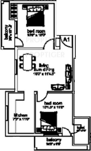 Uma Umas AKC (2BHK+2T (842 sq ft) 842 sq ft) Uma Umas AKC (2BHK+2T (842 sq ft) 842 sq ft)