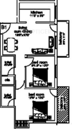 Uma Umas AKC (2BHK+2T (942 sq ft) 942 sq ft) Uma Umas AKC (2BHK+2T (942 sq ft) 942 sq ft)