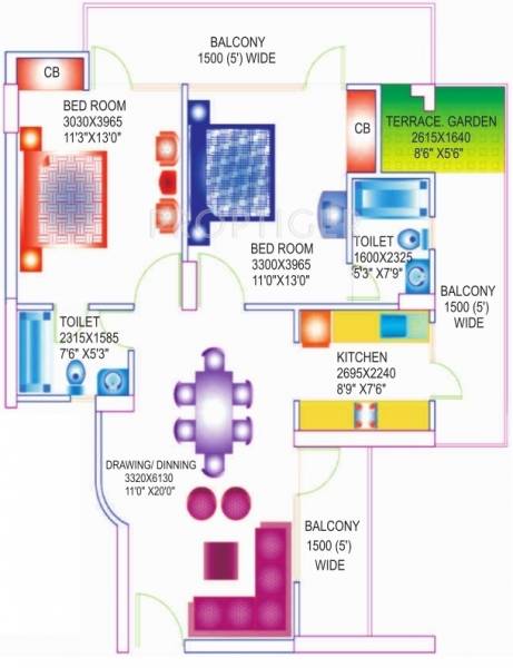 Proview Laboni (2BHK+2T (1,280 sq ft) 1280 sq ft) Proview Laboni (2BHK+2T (1,280 sq ft) 1280 sq ft)