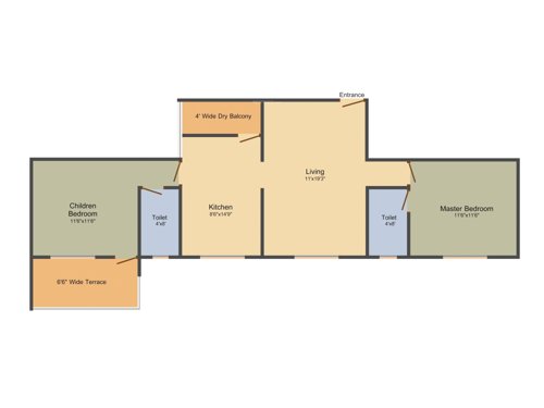 Shree Basera (2BHK+2T (1,104 sq ft) 1104 sq ft)