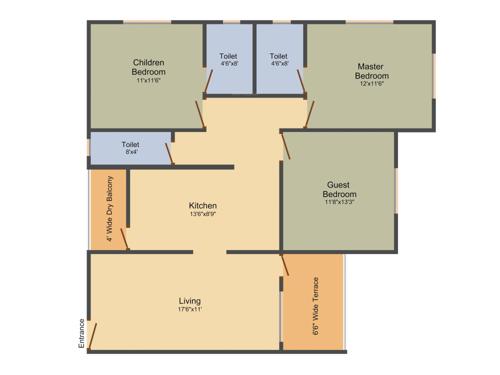 Shree Basera (3BHK+3T (1,334 sq ft) 1334 sq ft)