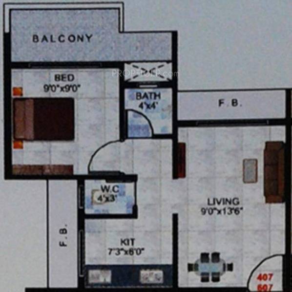 Sambhav Jai Plaza (1BHK+1T (725 sq ft) 725 sq ft)
