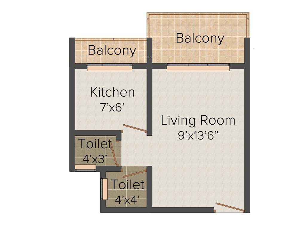 Sambhav Jai Plaza (1BHK+1T (425 sq ft) 425 sq ft)