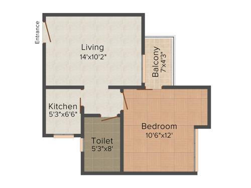 Yashraj Shiv Samruddhi (1BHK+1T (575 sq ft) 575 sq ft)