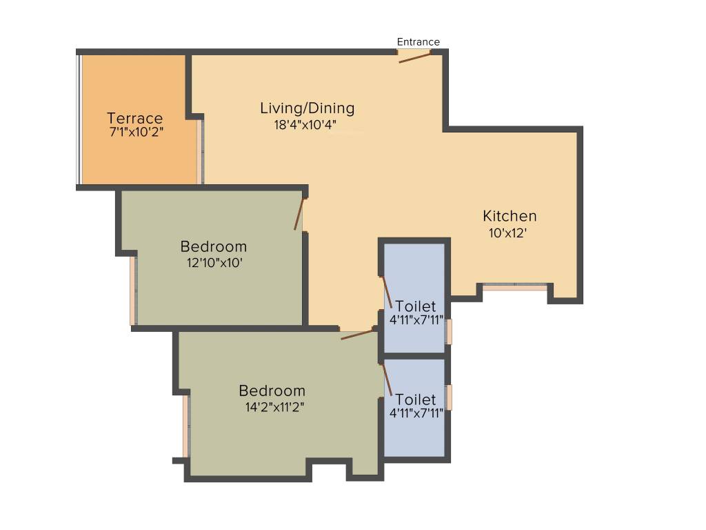 Alcon Renaissant (2BHK+2T (1,150 sq ft) 1150 sq ft)