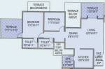 Floor Plan (2BHK+2T) Mont Vert Biarritz 2 Floor Plan (2BHK+2T)