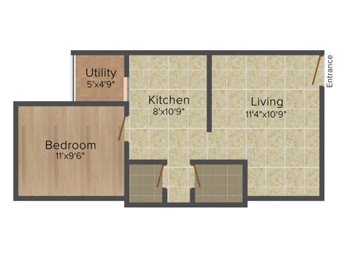 DSK DSK Janhavi (1BHK+1T (548 sq ft) 548 sq ft)