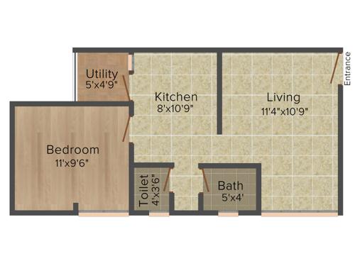 DSK DSK Janhavi (1BHK+1T (552 sq ft) 552 sq ft)