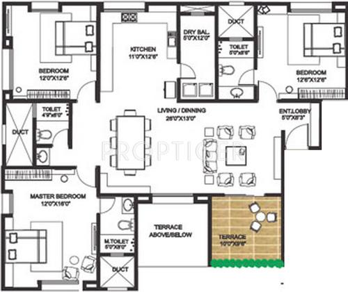 Pandit Jivhala (3BHK+3T (1,804 sq ft) 1804 sq ft)