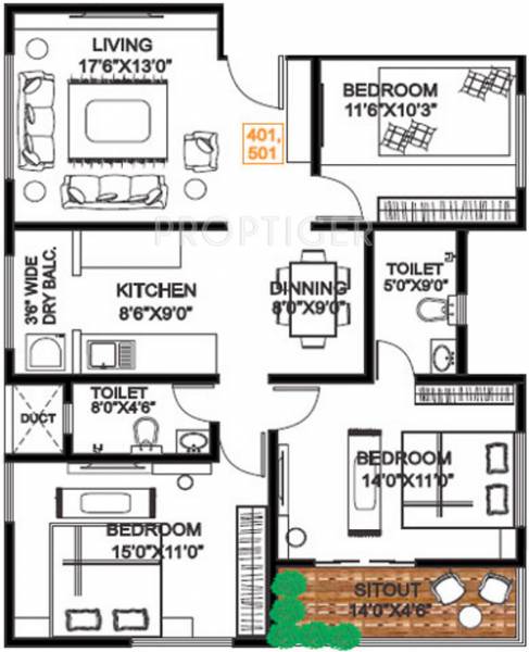 Pandit Ishkripa (3BHK+2T (1,299 sq ft) 1299 sq ft)