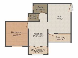 Dreams Ayana (1BHK+1T (573 sq ft) 573 sq ft) Dreams Ayana (1BHK+1T (573 sq ft) 573 sq ft)