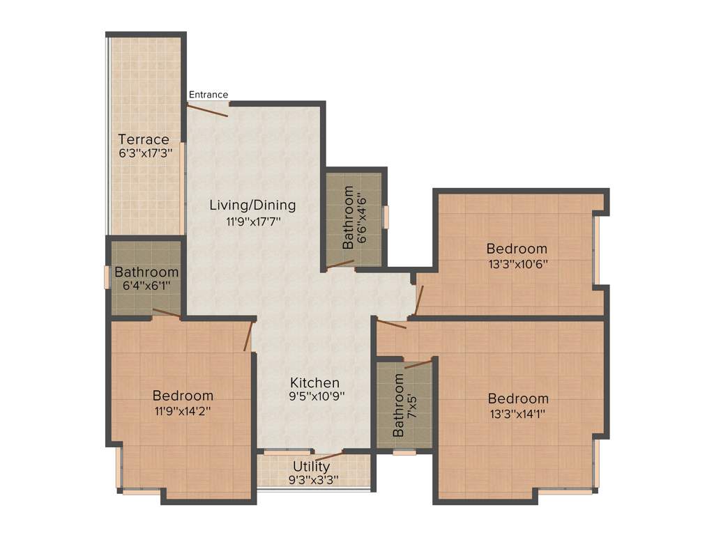 Vilas Javdekar Shivalaya (3BHK+3T (1,496 sq ft) 1496 sq ft)