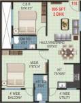 Pragathi Royale II (2BHK+2T (885 sq ft) 885 sq ft)