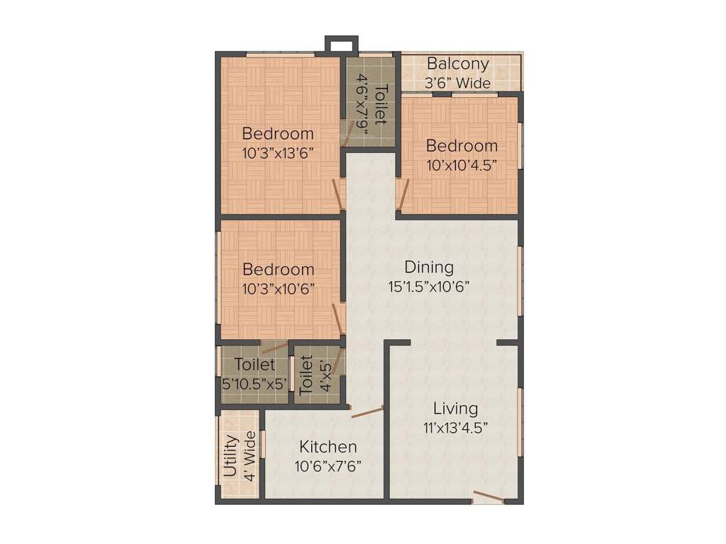 Yashoda Sannidhi (3BHK+2T (1,337 sq ft) 1337 sq ft)