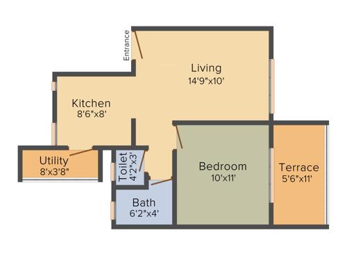 Yashada Golden Palms (1BHK+1T (666 sq ft) 666 sq ft) Yashada Golden Palms (1BHK+1T (666 sq ft) 666 sq ft)