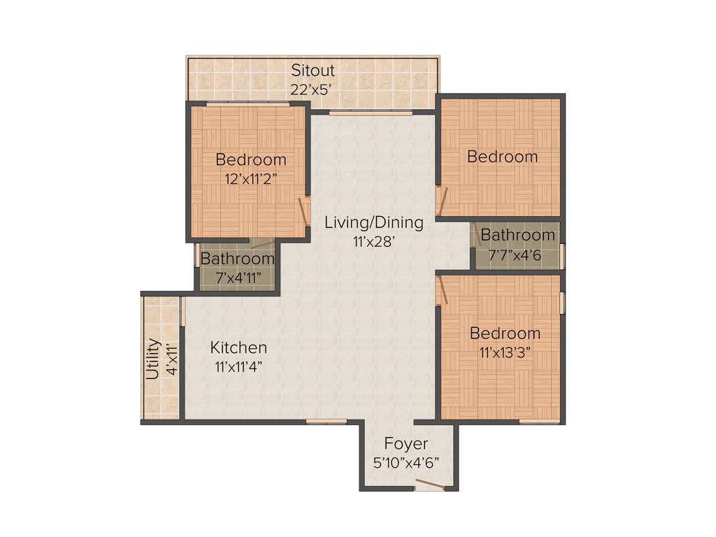 Aryan Build Estates Pvt Ltd Faery (3BHK+2T (1,579 sq ft) 1579 sq ft)