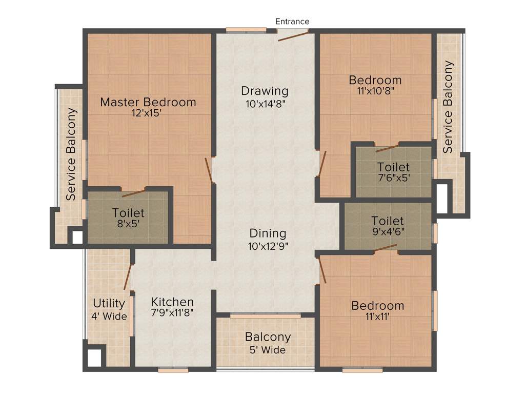 Lanco Domina Condominiums (3BHK+3T (1,580 sq ft) 1580 sq ft)