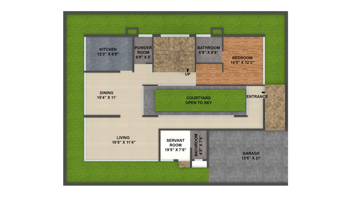 Sark Two (3BHK+3T (2,250 sq ft) + Servant Room 2250 sq ft)