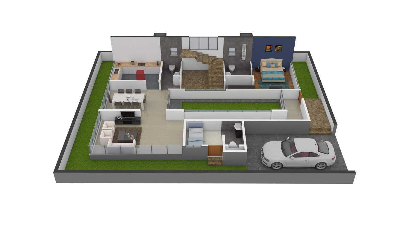 Sark Two (3BHK+3T (2,250 sq ft) + Servant Room 2250 sq ft)