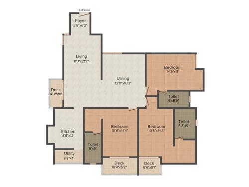 CICC Cool Waters (3BHK+3T (1,902 sq ft) 1902 sq ft) CICC Cool Waters (3BHK+3T (1,902 sq ft) 1902 sq ft)