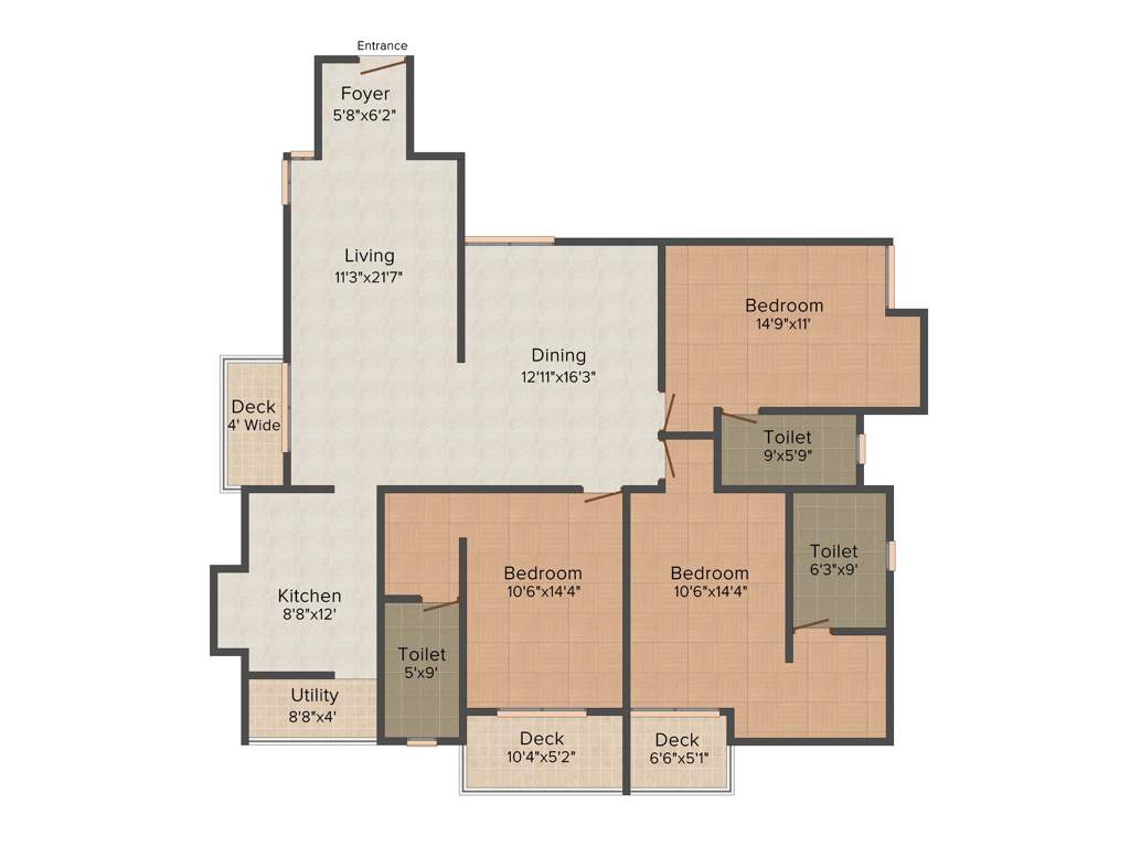 CICC Cool Waters (3BHK+3T (1,902 sq ft) 1902 sq ft)