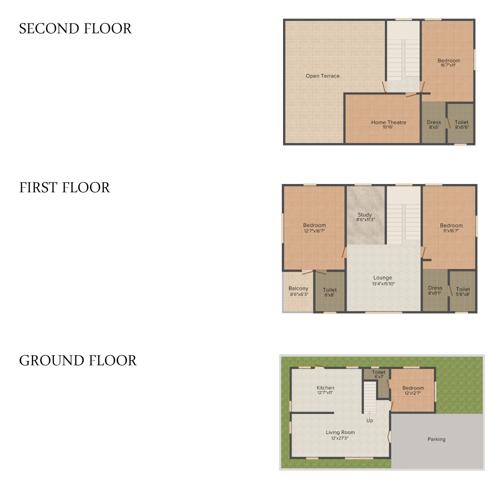 Kribh Westend Villas (4BHK+4T (2,840 sq ft)   Study Room 2840 sq ft)