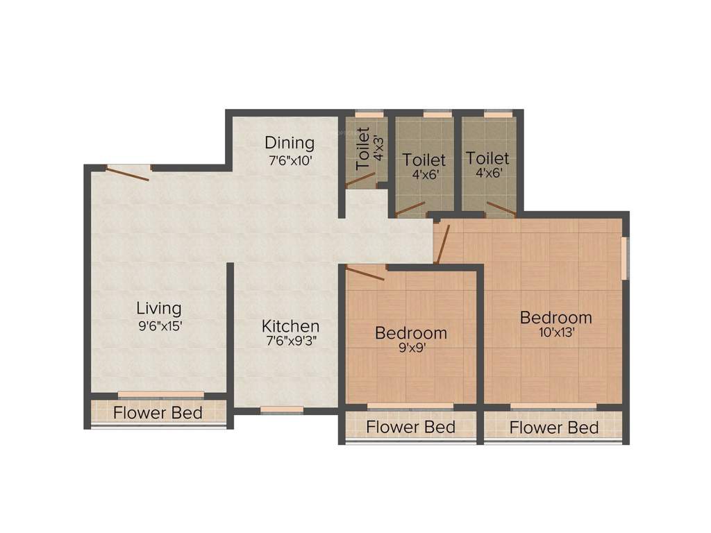 Ashapura Asha Palms (2BHK+2T (915 sq ft) 915 sq ft)
