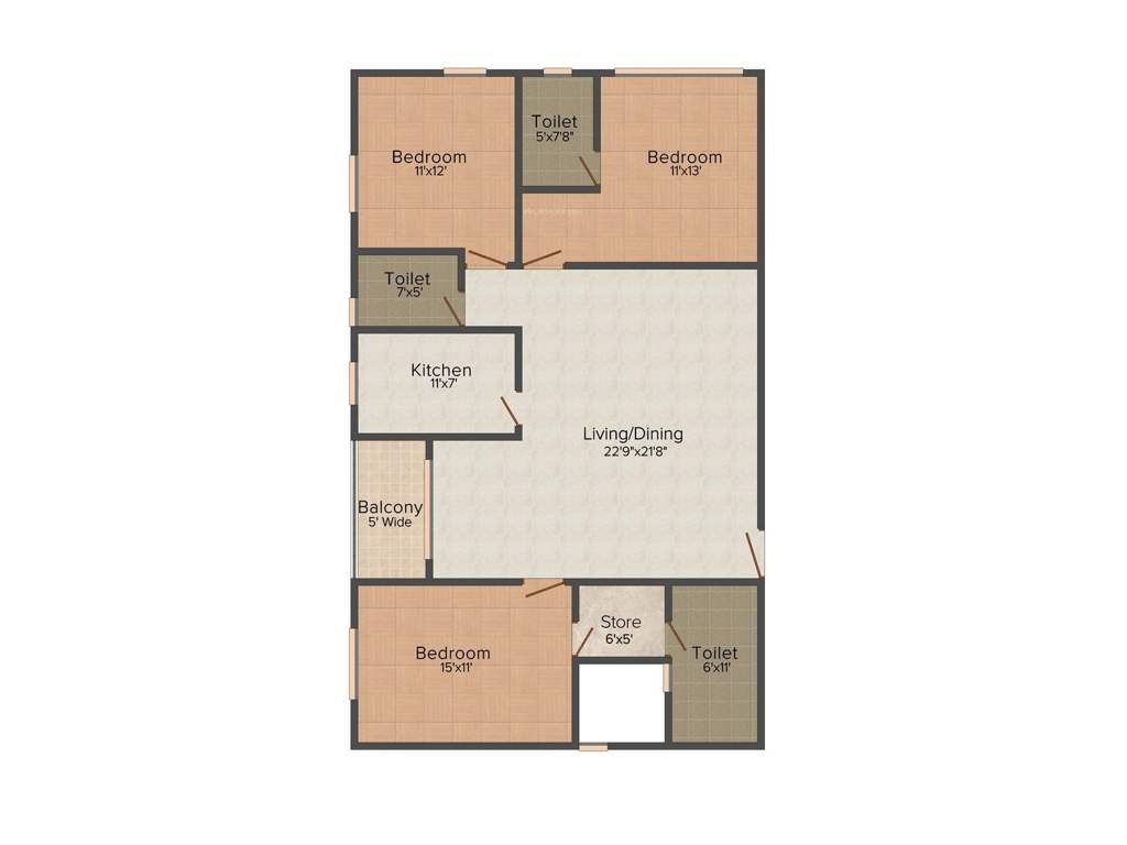 Banyan Residency (3BHK+3T (1,885 sq ft) 1885 sq ft)