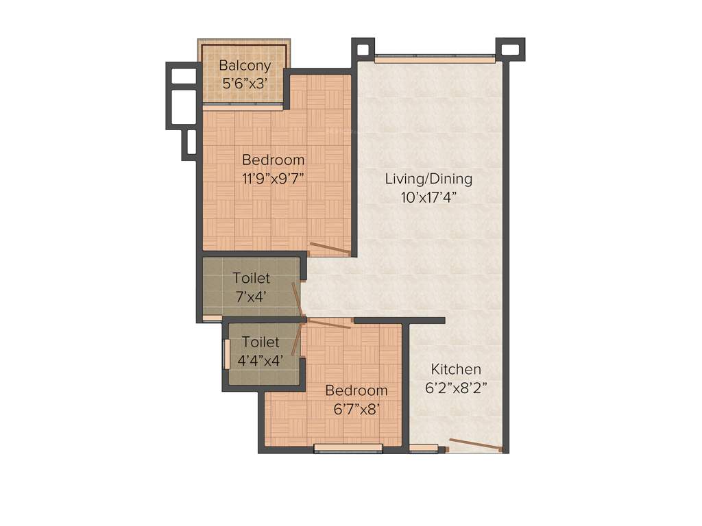 Mane Palms (2BHK+2T (700 sq ft) 700 sq ft)