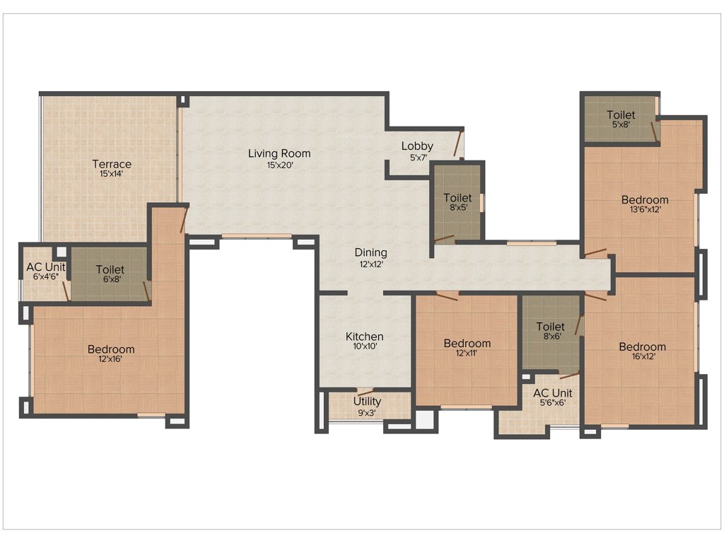 Guardian Celine (4BHK+4T (2,333 sq ft) 2333 sq ft)