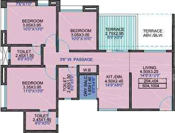 Guardian Lake Shire (3BHK+3T (1,259 sq ft) 1259 sq ft)