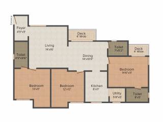 CICC Cool Waters (3BHK+3T (1,527 sq ft) 1527 sq ft) CICC Cool Waters (3BHK+3T (1,527 sq ft) 1527 sq ft)