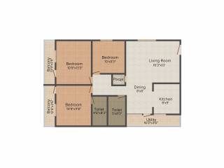 SV Alphyne (3BHK+2T (1,350 sq ft)   Pooja Room 1350 sq ft)