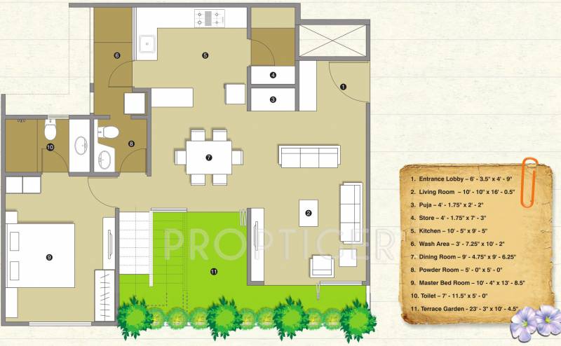 Pacifica Reflections (3BHK+4T (1,994 sq ft) + Pooja Room 1994 sq ft)