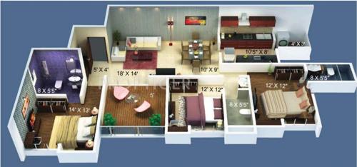Revanta Kings Court (3BHK+3T (1,575 sq ft) 1575 sq ft) Revanta Kings Court (3BHK+3T (1,575 sq ft) 1575 sq ft)
