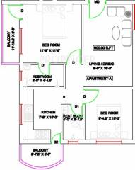  KNR Abirami Webster Village (2BHK+2T (900 sq ft) 900 sq ft)