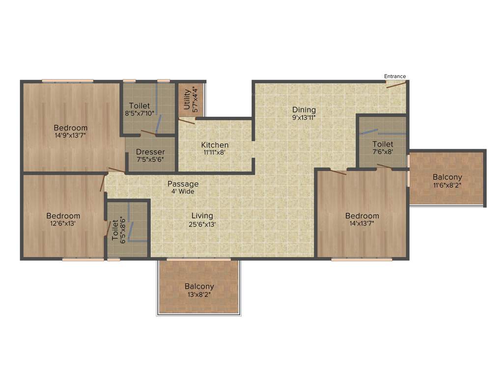 Ideal Ideal Exotica (3BHK+3T (2,670 sq ft) 2670 sq ft)