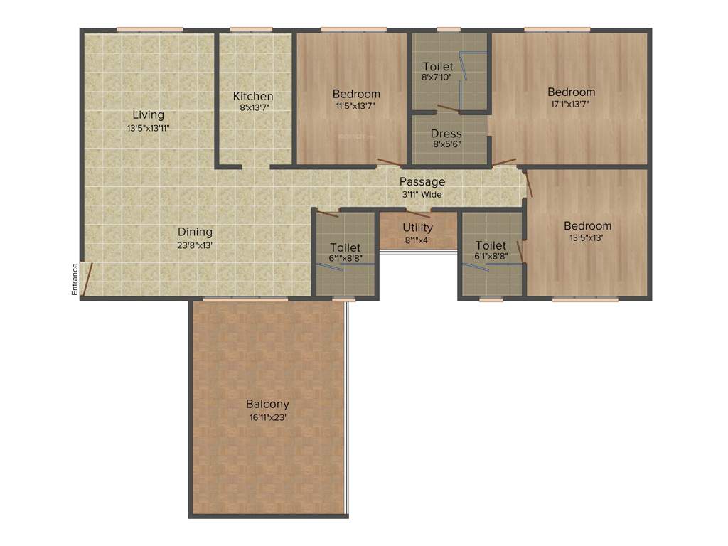 Ideal Ideal Exotica (3BHK+3T (2,930 sq ft) 2930 sq ft)
