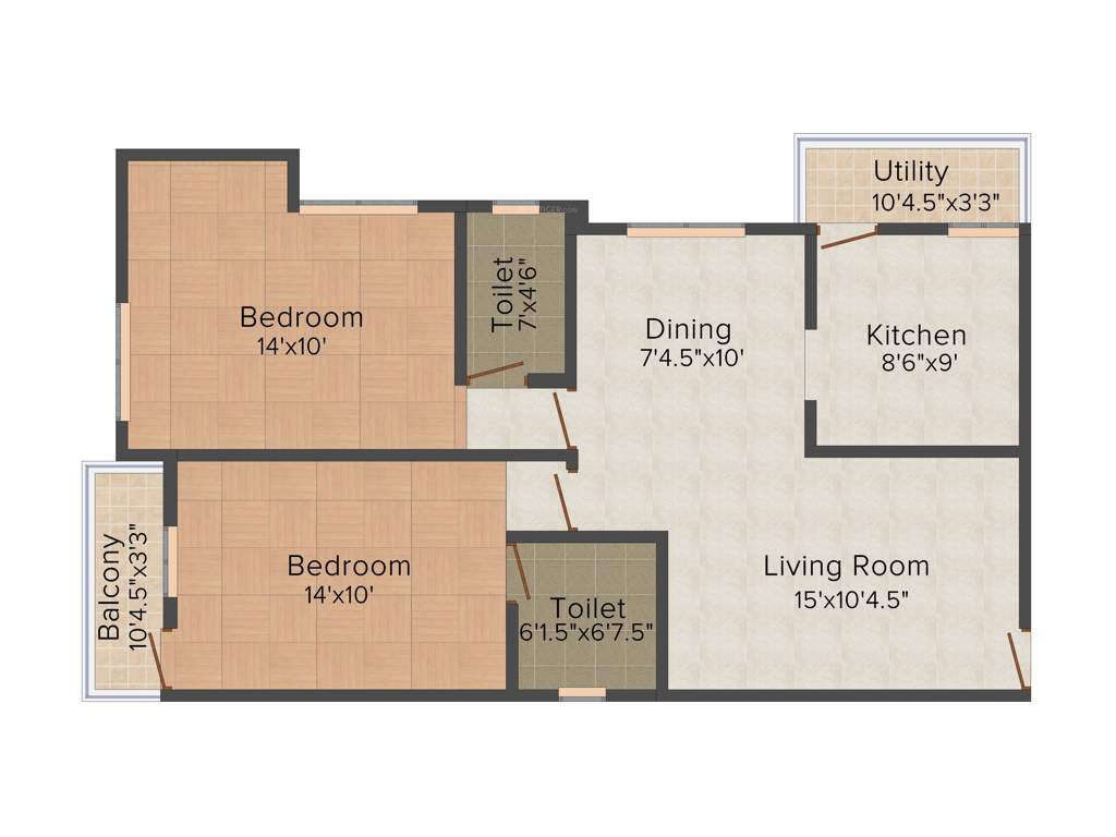 India Sai Anugraha (2BHK+2T (1,113 sq ft) 1113 sq ft)